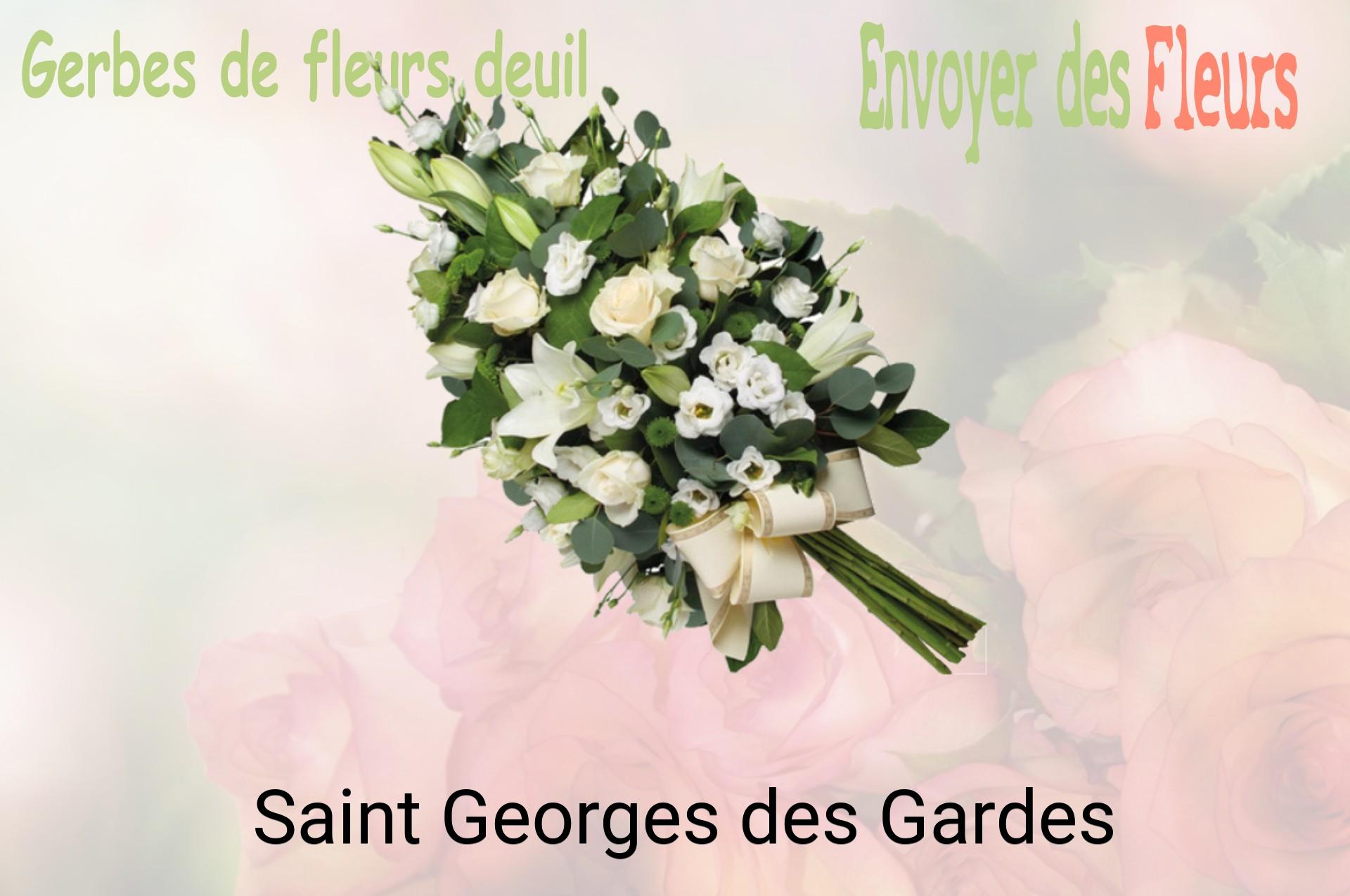 Gerbe de fleurs de deuil livrée à Saint-Georges-des-Gardes